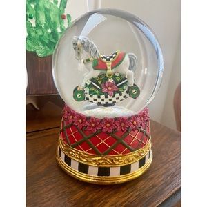 Mackenzie-Childs Carousel Horse Snow Globe